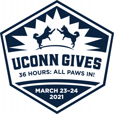 UConn Gives Logo, 36 Hours: All Paws In! March 23-24, 2021