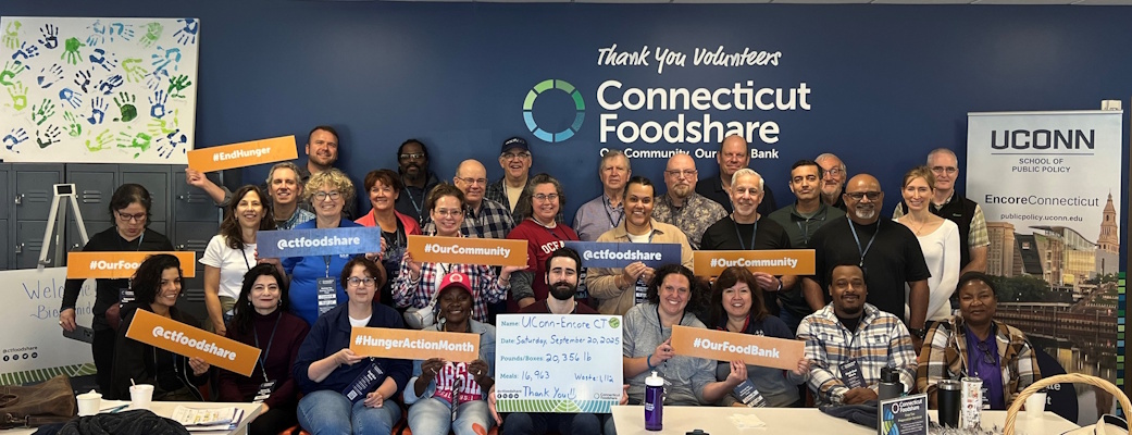 2025 Encore Connecticut volunteering at Connecticut Foodshare